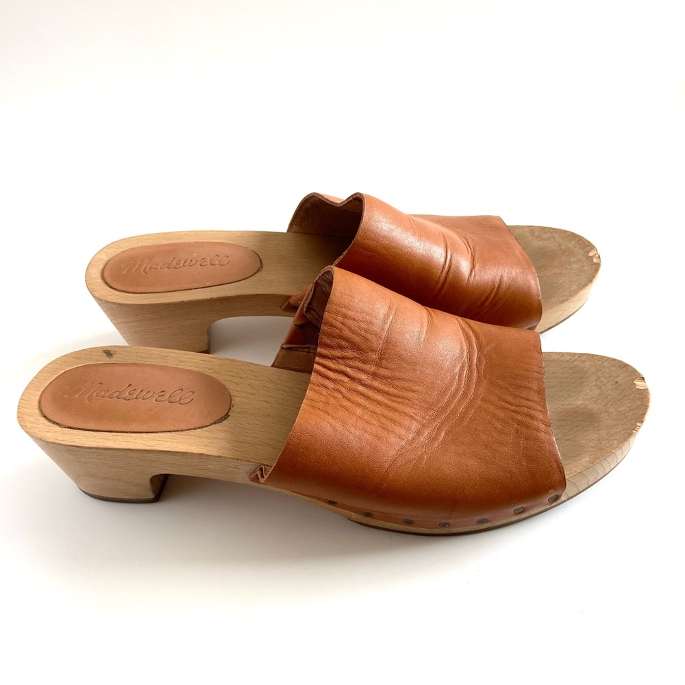 MADEWELL • The Evelyn Clog Slide Sandal in Burnished Caramel - Picture 11 of 16
